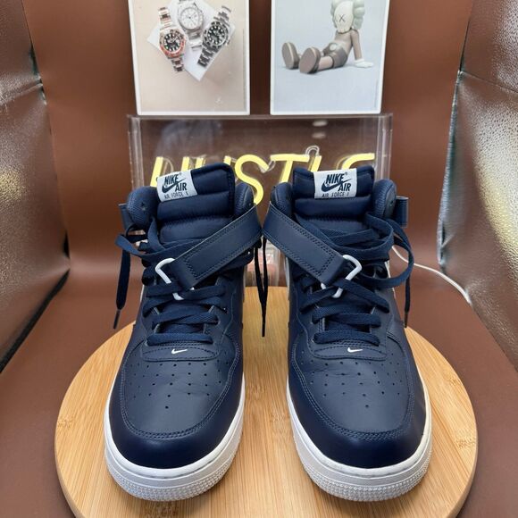 Nike Air Force 1 Mid '07 Midnight Navy Blue 2016 Men's Size 11 - Picture 9 of 11